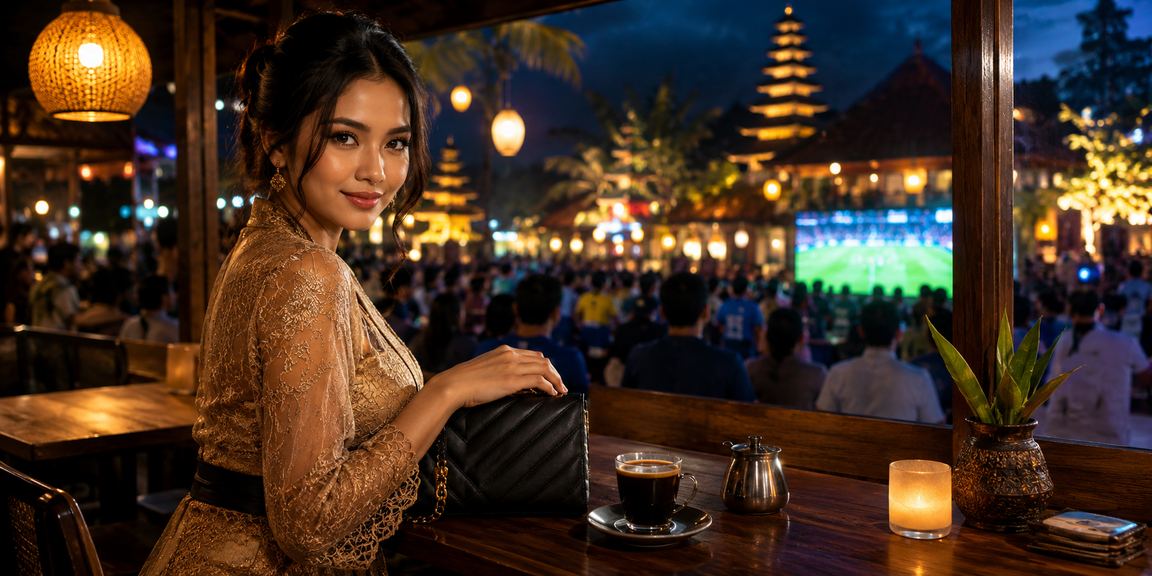 Pengguna Vietnam mengamati peluang taruhan olahraga dari laptop di kedai kopi